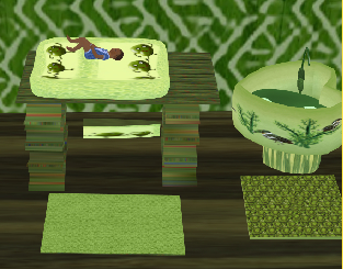 Petrichor's changing table and bath tub 2015