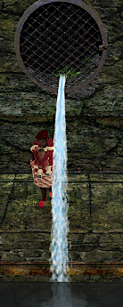 On foot where the sewers of Paris flow in waterfalls