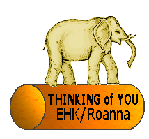 elephant on an orange roll