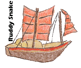 Setting sail on a Chinese junk.
